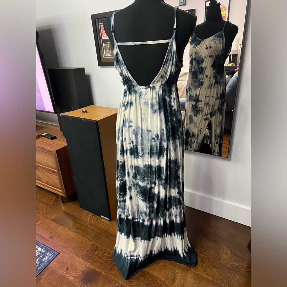Tie dye rayon maxi dress S/M.